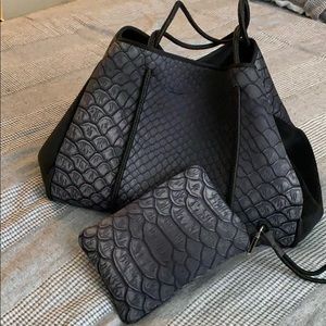 Haute Shore snakeskin fBric tote